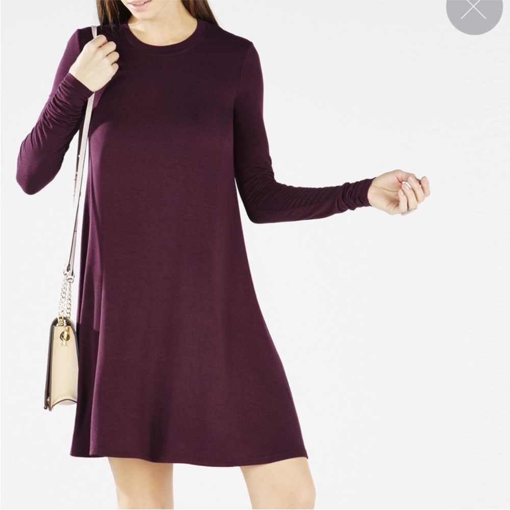 BCBG Maxarzria Jeanna long sleeve dress- Burgundy Sz Large Tall NWT